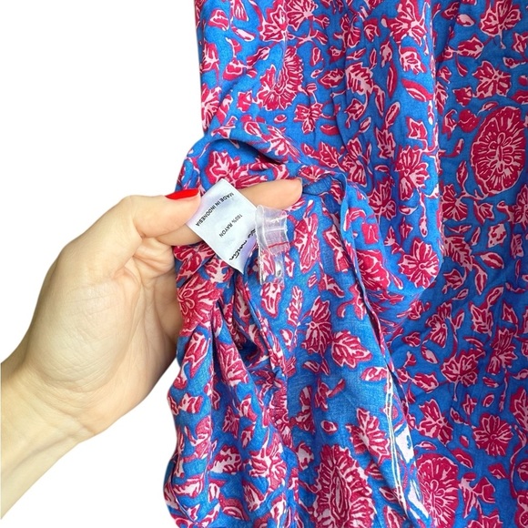 NATALIE MARTIN Blue and Pink Floral TOP Size XL - Picture 12 of 12